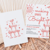 Handgezeichnete Spirituosen Glanz Weihnachten Part Einladung