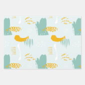 Handgezeichnete Sterne Griechen Rot-Orange Geschenkpapier Set (Vorderseite 2)