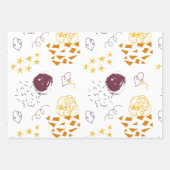 Handgezeichnete Sterne Griechen Rot-Orange Geschenkpapier Set (Vorderseite)