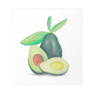 Handgezeichnete Stillleben Avocados Notizblock