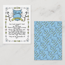 Handgezeichnete Storchbücher für Baby Begleitkarte