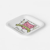 Handgezeichnete Stork Wappen Babydusche Pappteller (Gewinkelt)