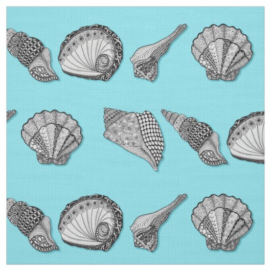 Handgezeichnete Stranddekor-Farbe Stoff (Muster)