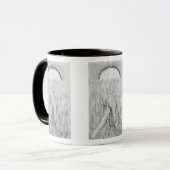 Handgezeichnete Straße und immergrüne Bäume mit Mo Tasse (Vorderseite Links)