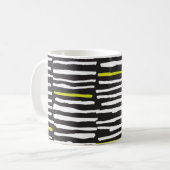 Handgezeichnete Streifen: Vintages Muster. Kaffeetasse (Vorderseite Links)