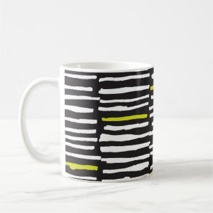 Handgezeichnete Streifen: Vintages Muster. Kaffeetasse
