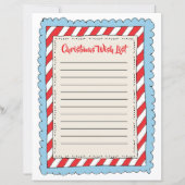 Handgezeichnete Strip Kids Weihnachtsliste (Vorderseite)