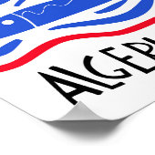 handgezeichnete stylisierte Karte Italiens. Reiser Poster (Ecke)