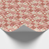 Handgezeichnete süße Patchwork - Geschenkpapierrol Geschenkpapier (Ecke)