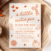 Handgezeichnete Süsse Pie Babydusche Einladung