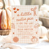 Handgezeichnete Süsse Pie Babydusche Einladung