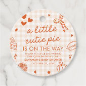 Handgezeichnete Süsse Pie Babydusche Geschenkanhänger (Vorderseite)