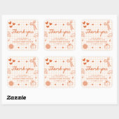 Handgezeichnete Süsse Pie Babydusche Quadratischer Aufkleber (Blatt)