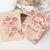 Handgezeichnete Süsse Pie Herbst Babydusche Einladung