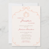 Handgezeichnete Sweet Little Pumpkin Fall Babydusc Einladung (Vorderseite)