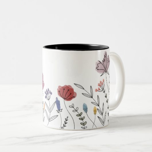 Handgezeichnete Tasse (VorderseiteRechts)