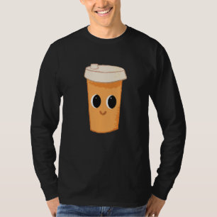 Handgezeichnete Tasse Kaffee und Baristas T-Shirt