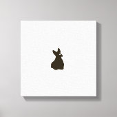 Handgezeichnete Terrier Silhouette Canvas Print Leinwanddruck (Vorderseite)