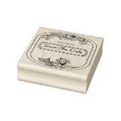 Handgezeichnete Text-Monogramm Rahmen Blumenmuster Gummistempel (Stempel)