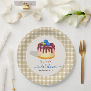 Handgezeichnete Torte Dessert Süß Cute Brautparty Pappteller