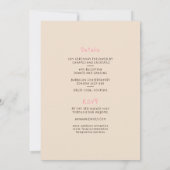 handgezeichnete, trendige und trendige Hochzeit Einladung (Rückseite)