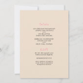 handgezeichnete, trendige und trendige Hochzeit Einladung (Rückseite)