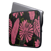 Handgezeichnete tropische Blätter. Exotische Pflan Laptopschutzhülle (Vorderseite Links)