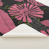 Handgezeichnete tropische Blätter. Exotische Pflan Sherpadecke (3/4)