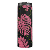 Handgezeichnete tropische Blätter. Exotische Pflan Thermosbecher (Rückseite)