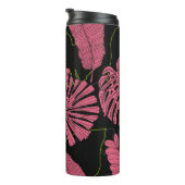 Handgezeichnete tropische Blätter. Exotische Pflan Thermosbecher (Nach rechts gedreht)