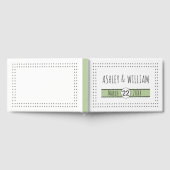 Handgezeichnete Typografie bei grün geometrische H Gästebuch (Voll)