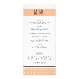 Handgezeichnete Typografie Pfirsichkarte Werbekarte