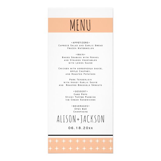 Handgezeichnete Typografie Pfirsichkarte Werbekarte (Vorne)