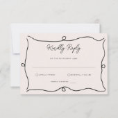 Handgezeichnete UAWG-Antwortkarte an der Grenze RSVP Karte (Vorderseite)