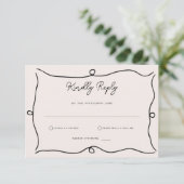 Handgezeichnete UAWG-Antwortkarte an der Grenze RSVP Karte (Stehend Vorderseite)