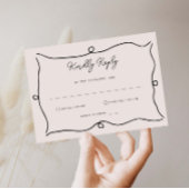 Handgezeichnete UAWG-Antwortkarte an der Grenze RSVP Karte