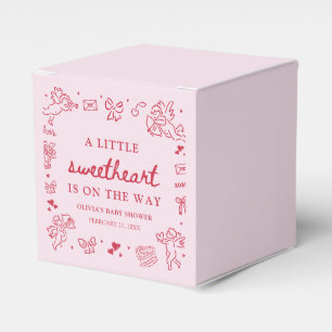 Handgezeichnete Valentinstag-Little-Sweetheart-Bab Geschenkschachtel