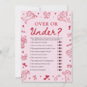 Handgezeichnete Valentinstag-Über-oder-Unter-Hochz Einladung (Vorderseite)