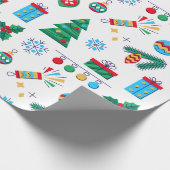 Handgezeichnete Vector Kunstweihnachtselemente Geschenkpapier (Ecke)