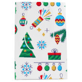 Handgezeichnete Vector Kunstweihnachtselemente Mittlere Geschenktüte (Vorderseite)