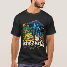 Handgezeichnete venezolanische Reise-Kunst-Sehensw