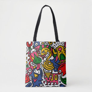 Handgezeichnete Vintage Doodle-Illustration, Carto Tasche