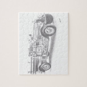 handgezeichnete Vintage-Feuerwehrskizze Puzzle