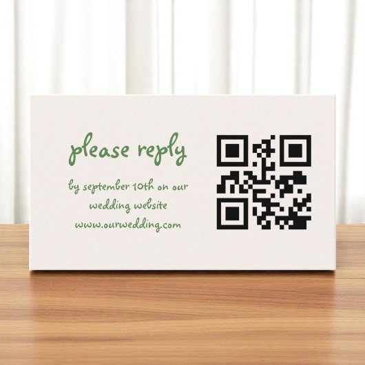 Handgezeichnete Vintage Französisch-grüne Whimsike Begleitkarte