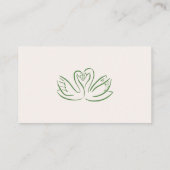 Handgezeichnete Vintage Französisch-grüne Whimsike Begleitkarte (Rückseite)