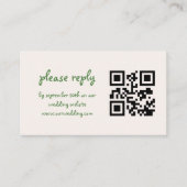 Handgezeichnete Vintage Französisch-grüne Whimsike Begleitkarte (Vorderseite)