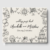 Handgezeichnete Vintage Whimsikhochzeit Gästebuch (Vorderseite)