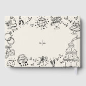 Handgezeichnete Vintage Whimsikhochzeit Gästebuch (Rückseite)