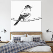 Handgezeichnete Vogeldarstellung Leinwanddruck (Insitu (Schlafzimmer))