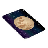 Handgezeichnete Vollmond- und Funksterne Magnet (Rechte Seite)